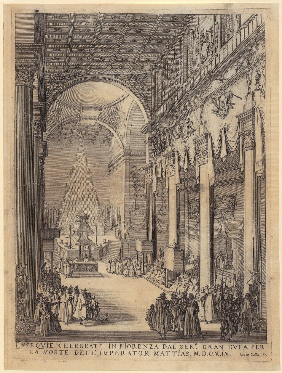 Requiem in Honour of Emperor Matthias by Jacques Callot