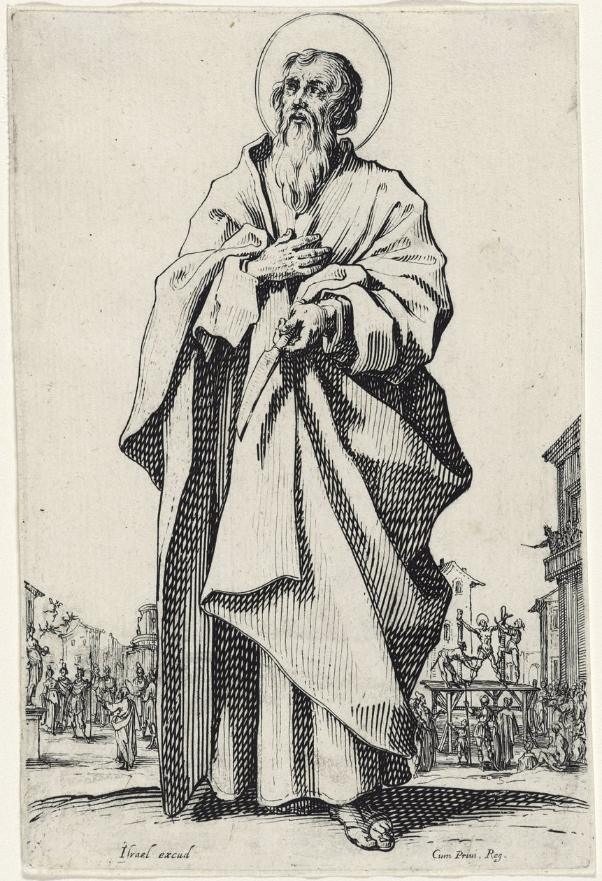 Saint Bartholomew (The Large Apostles) by Jacques Callot