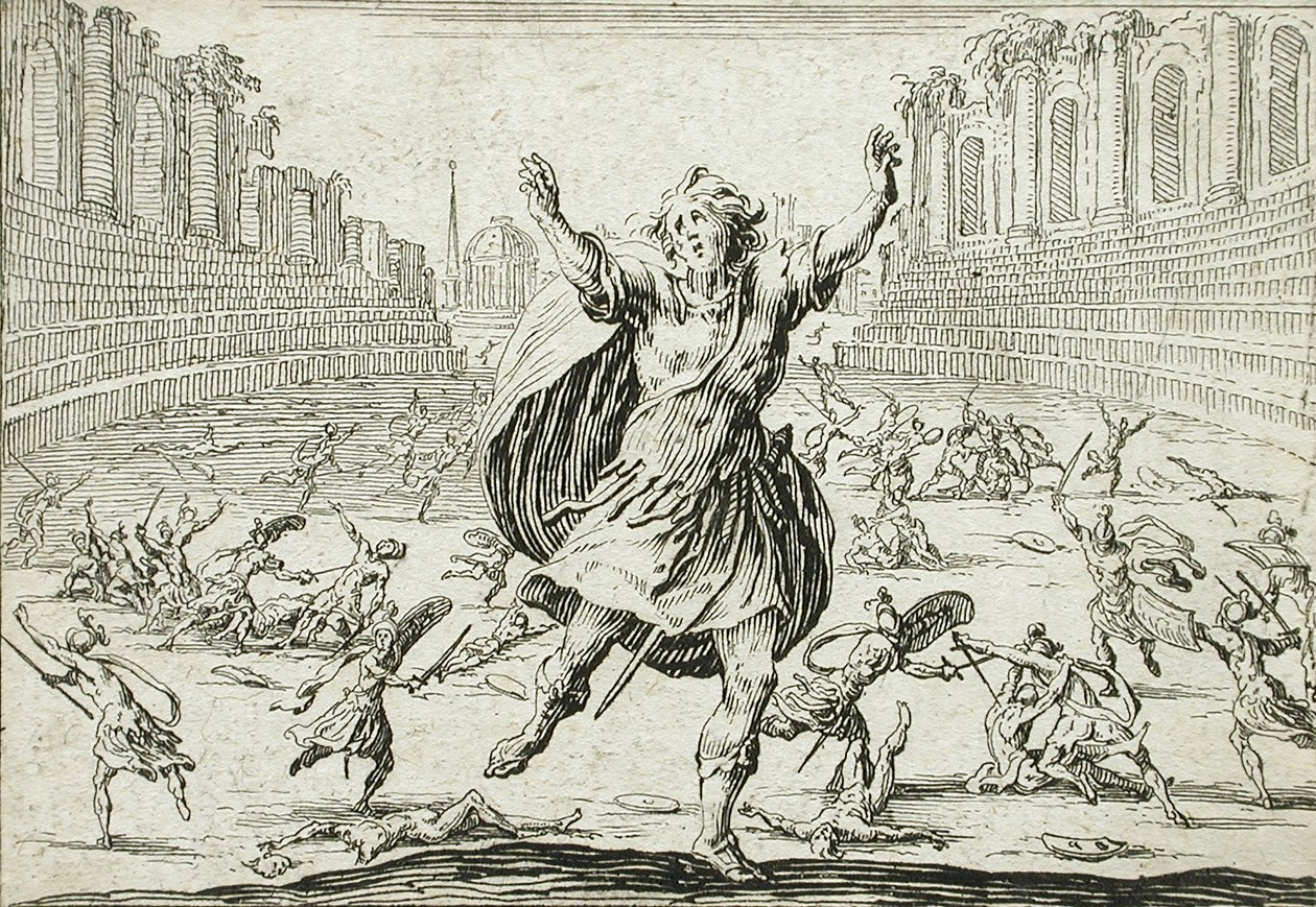 Skirmish in a Circus by Jacques Callot