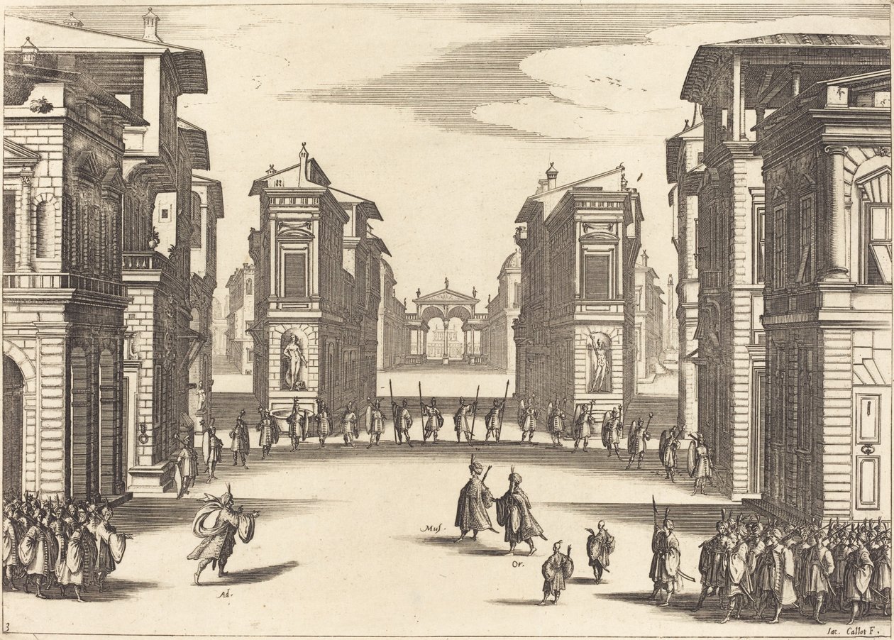 Solimano, Act III by Jacques Callot