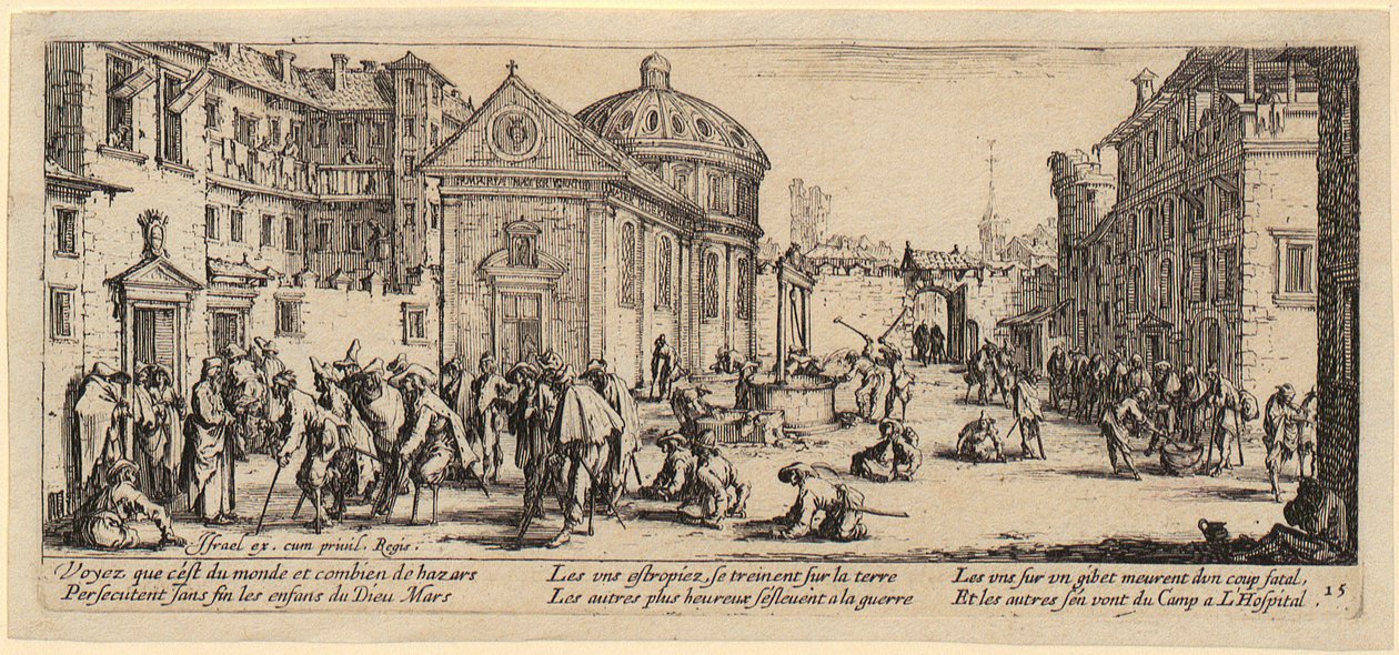 Hospital, Plate 15 from the Series "The Horrors of War" by Jacques Callot