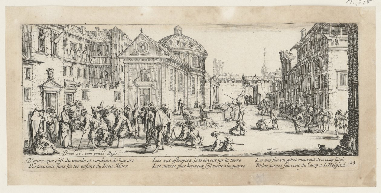 Hospital, Plate 15 from the Series "Horrors of War" by Jacques Callot