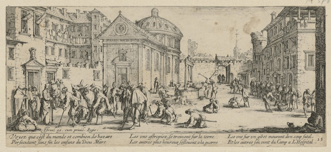 Hospital, Plate 15 from the Series "Horrors of War" by Jacques Callot
