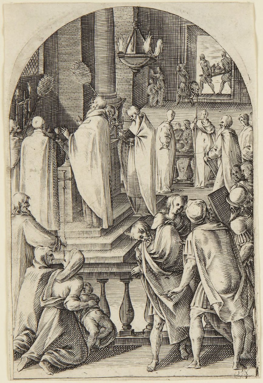 St. Basil Celebrating the Sacrifice of the Mass by Jacques Callot