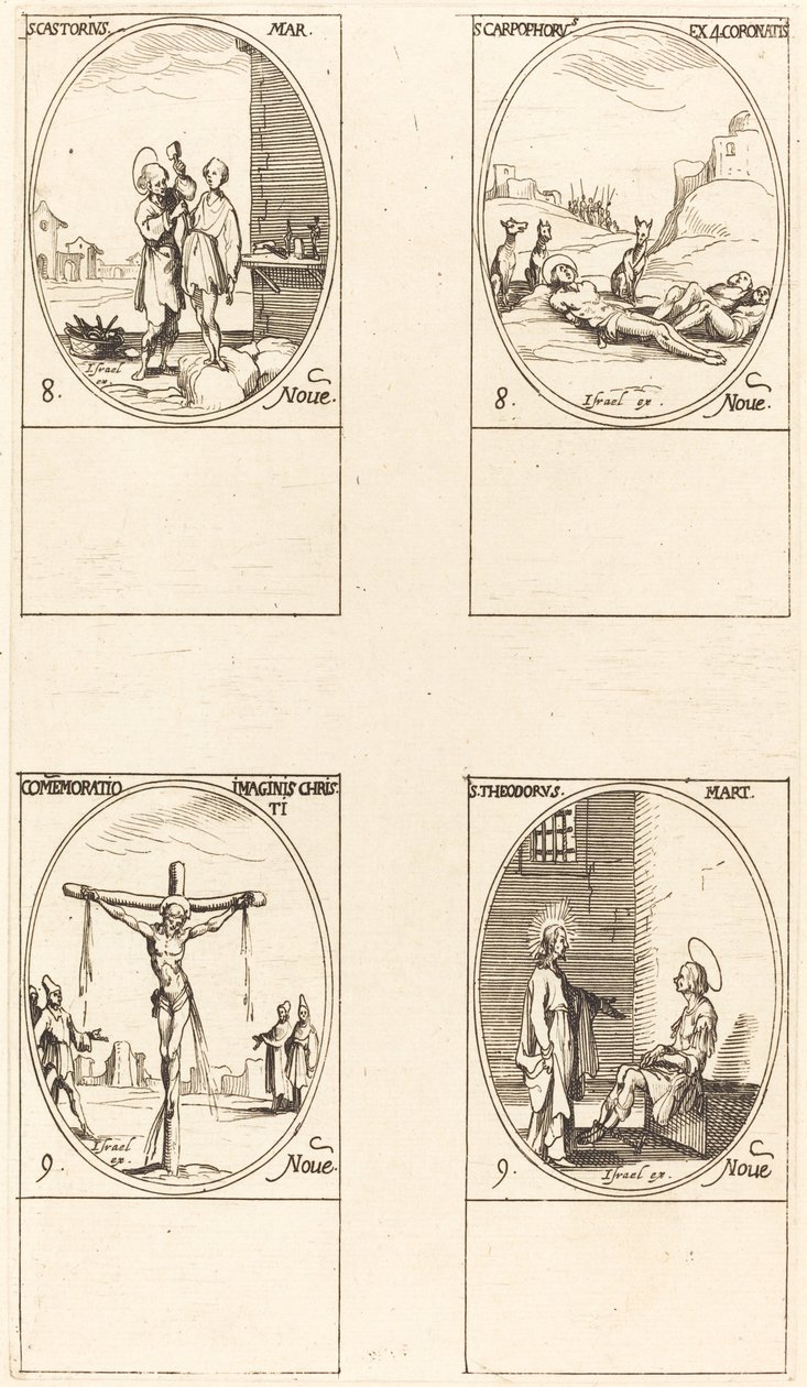 St. Castorius, St. Carpophorus & The Four Crowned Martyrs, Commemoration of the Image by Jacques Callot