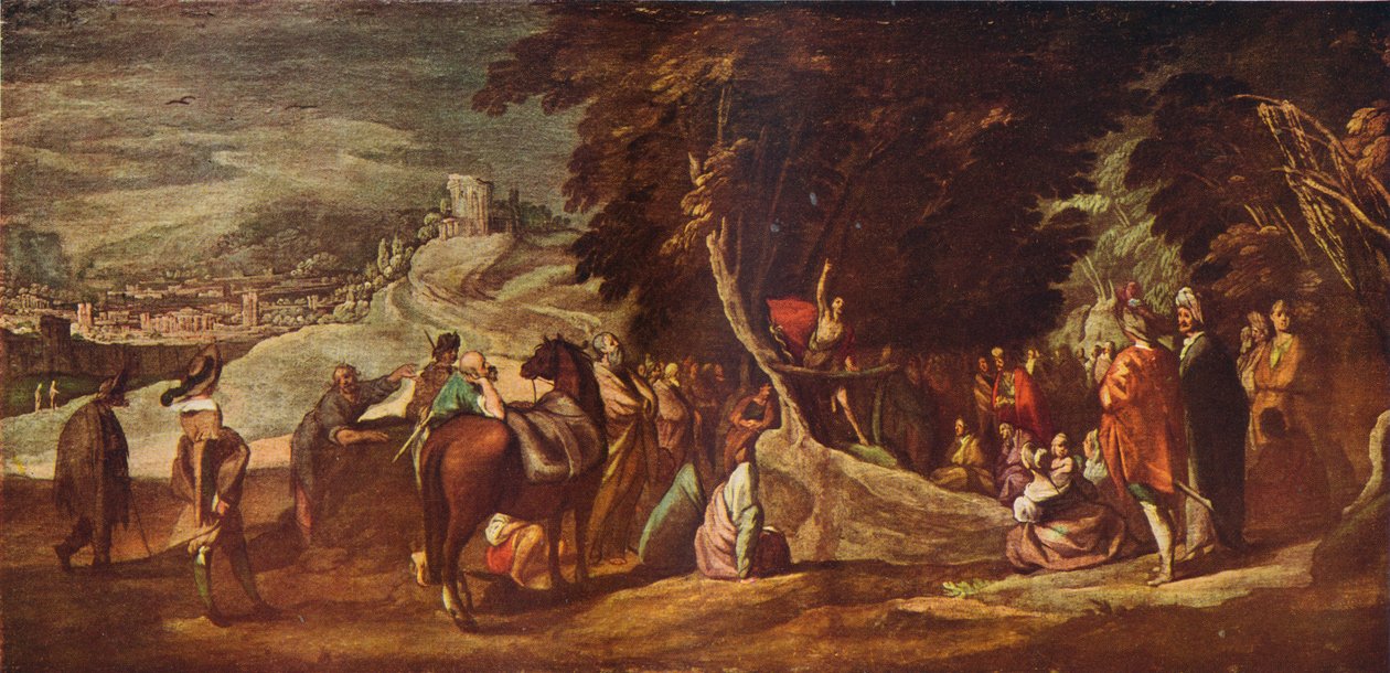 St John Preaching in the Wilderness, c1620-1635 by Jacques Callot