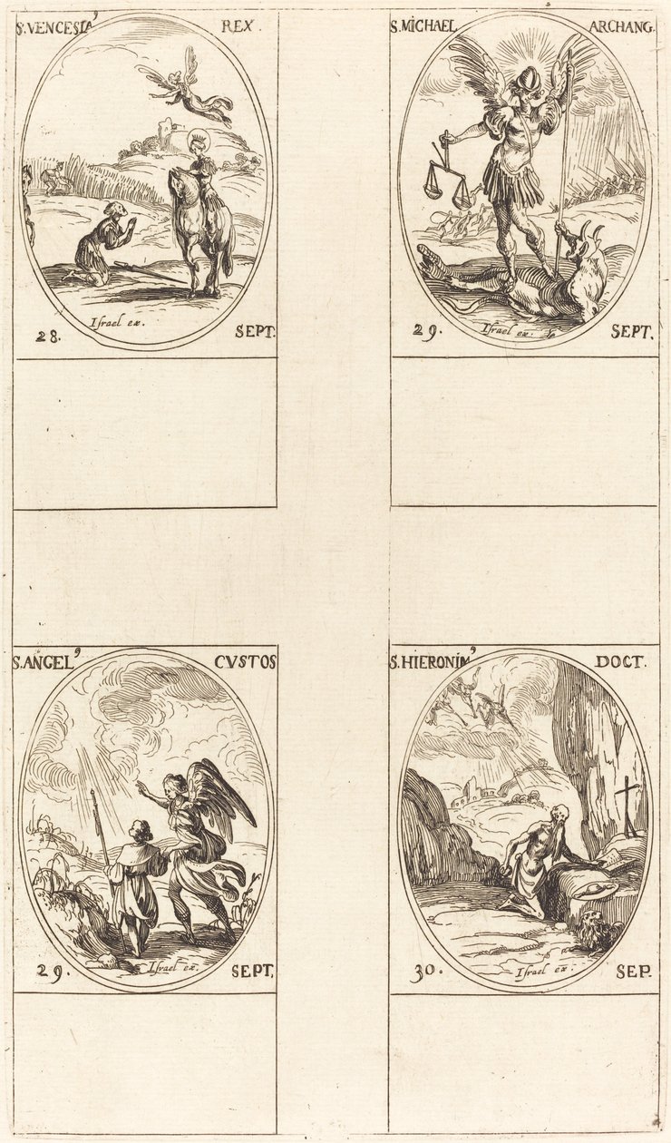 St. Wenceslas; St. Michael, Archangel; The Guardian Angel; St. Jerome by Jacques Callot