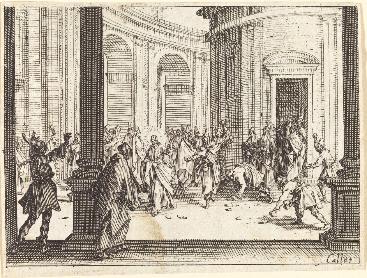 Stoning of Jesus by Jacques Callot