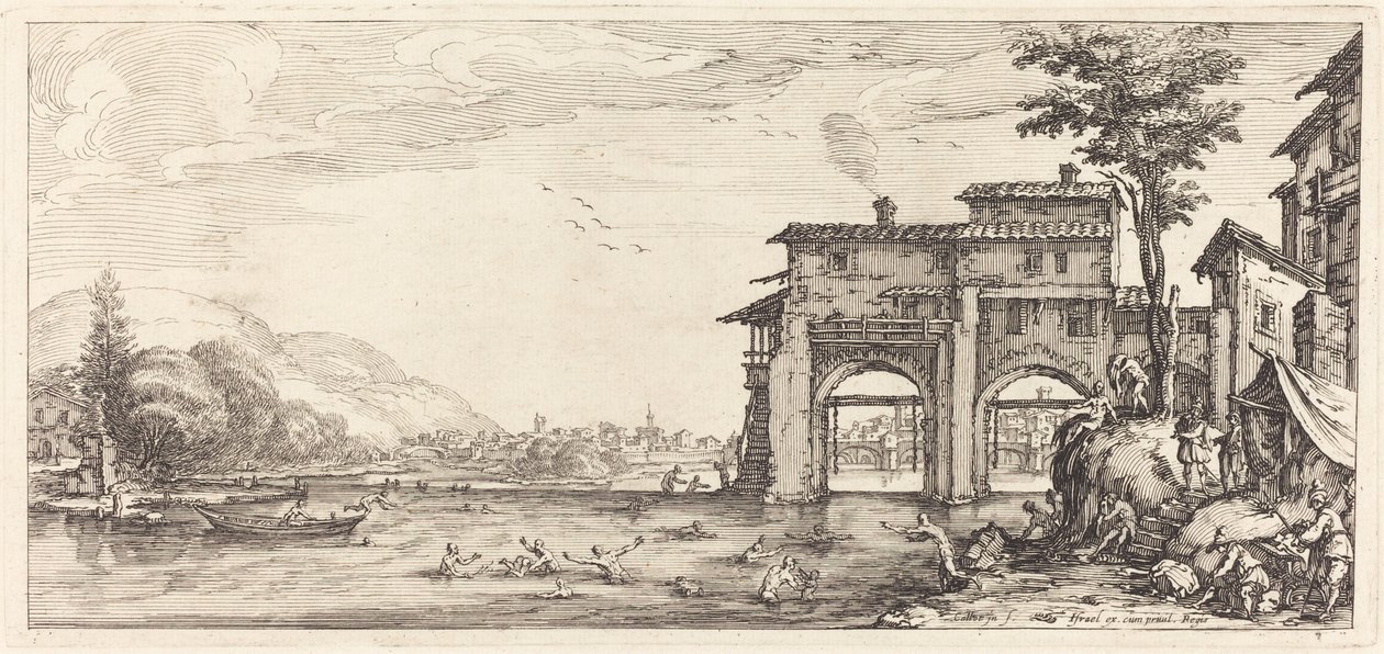 The Bathers, probably c. 1630 by Jacques Callot