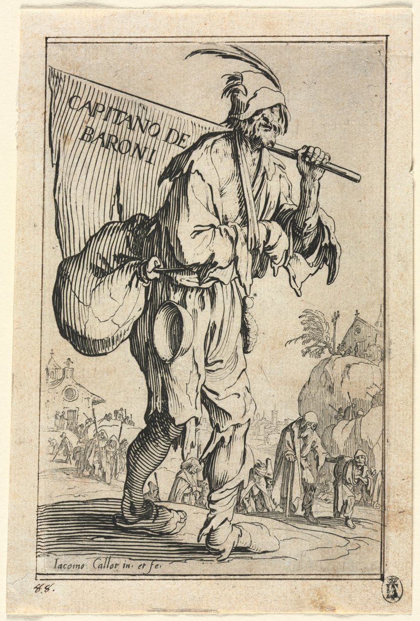 The Beggars: Frontispiece: Captain of the Barons, c. 1623 by Jacques Callot
