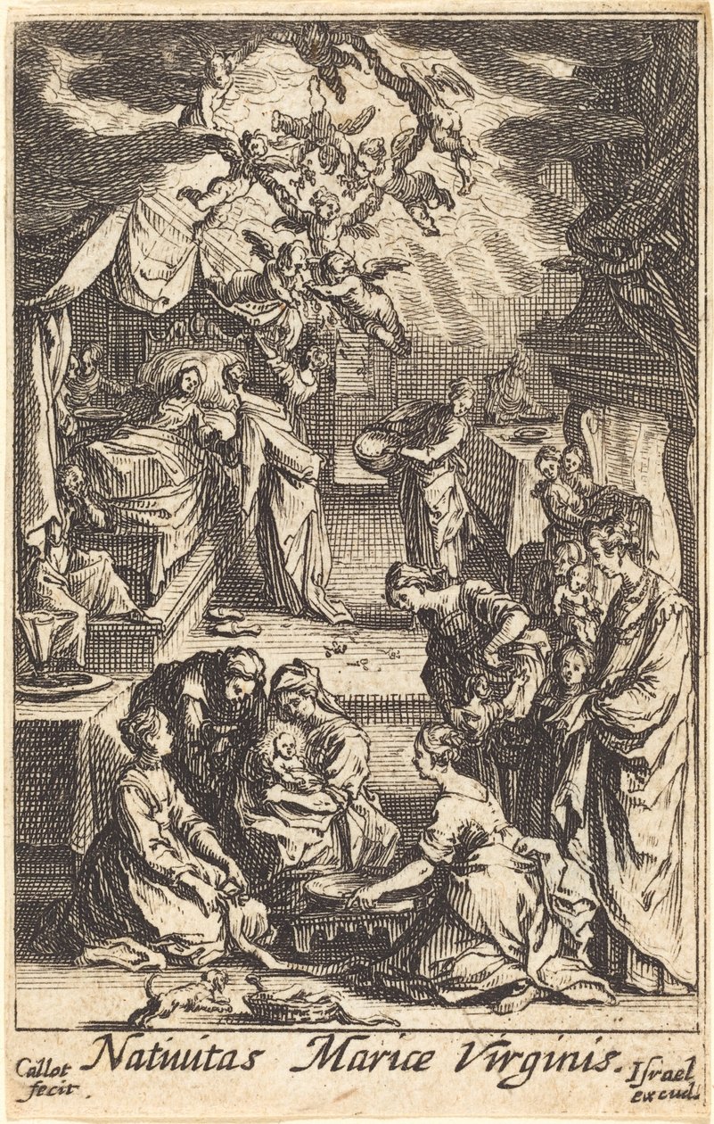 The Birth of the Virgin, in or after 1630 by Jacques Callot