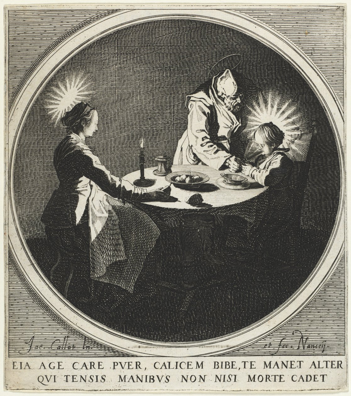 The Blessing (The Holy Family at Table) by Jacques Callot