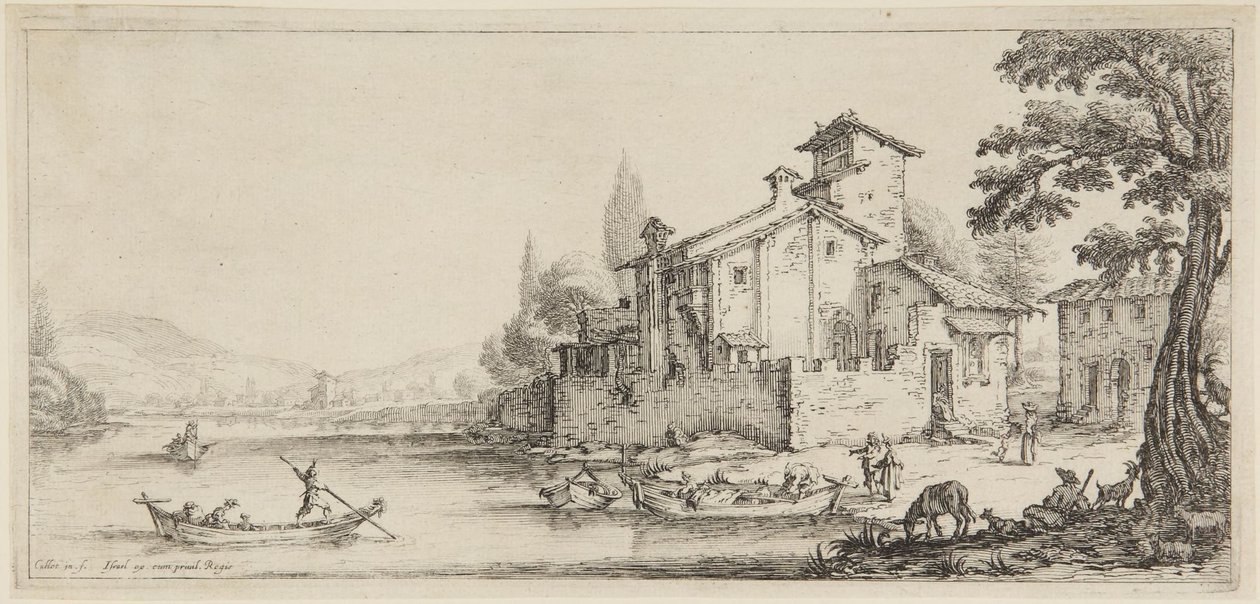The Boat Ride, from the series Diverse Landscapes Designed in Florence by Jacques Callot