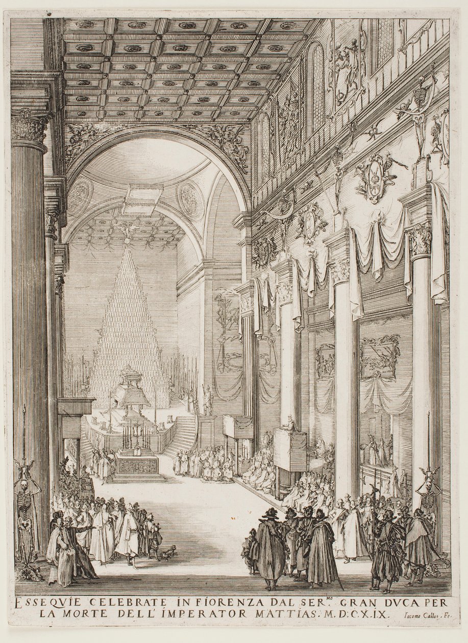 The Catafalque of the Emperor Matthias by Jacques Callot
