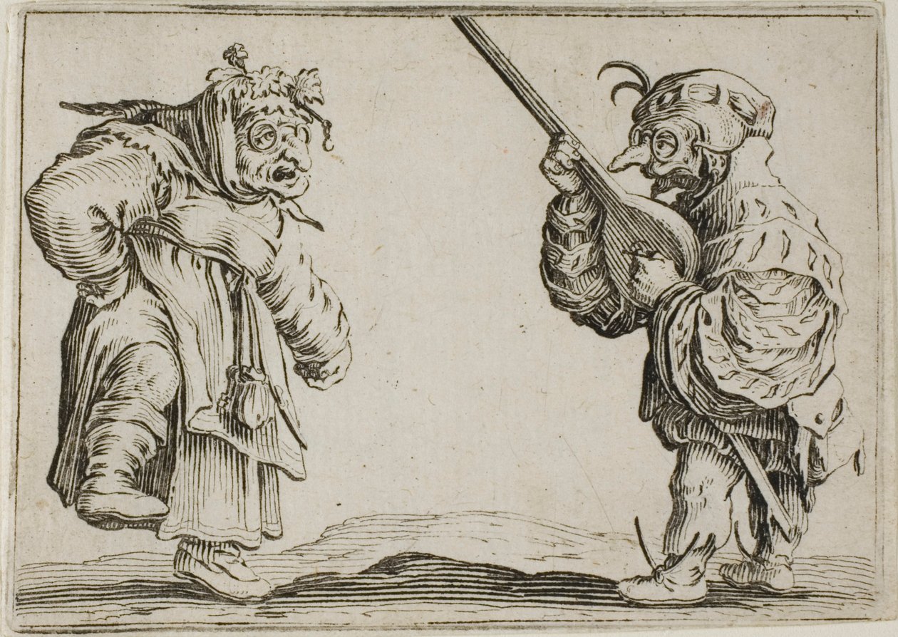 The Dancers with the Lute (from The Caprices) by Jacques Callot
