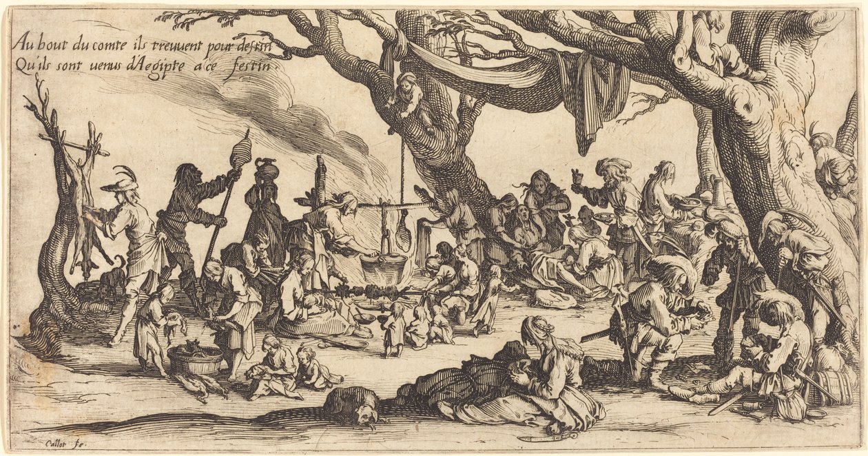 The Feast of the Bohemians by Jacques Callot