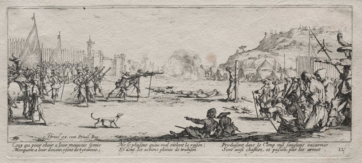 The Large Miseries of War: The Firing Squad by Jacques Callot