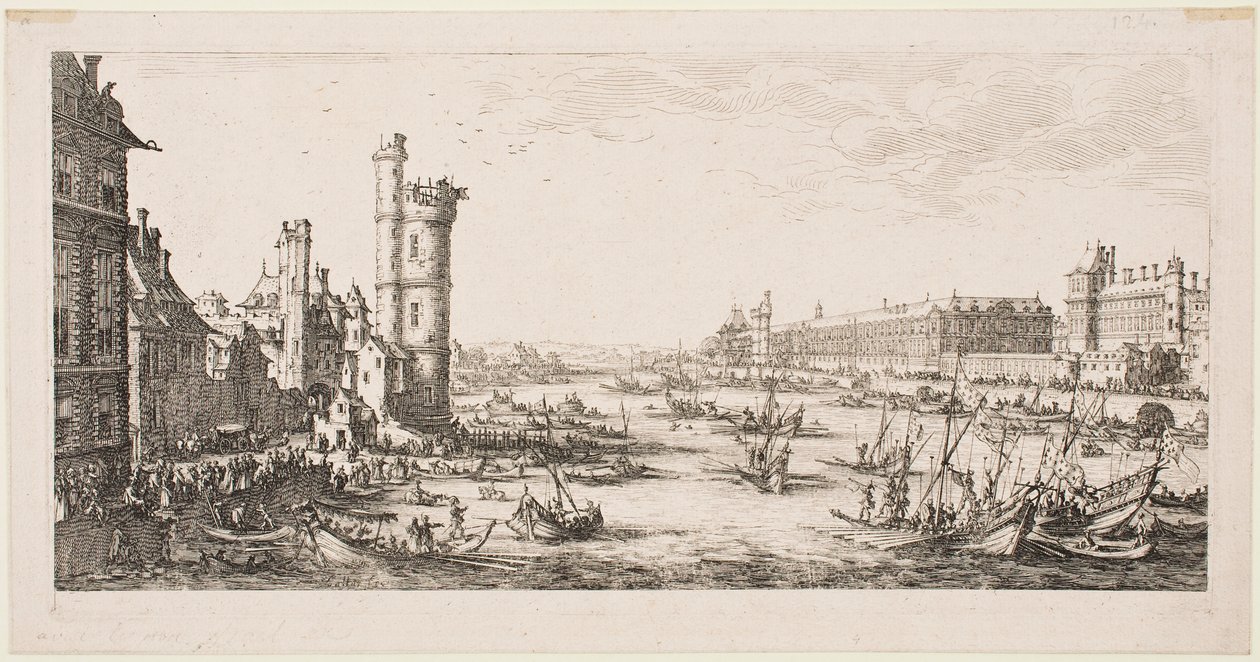 The Large Views of Paris: View of the Louvre by Jacques Callot