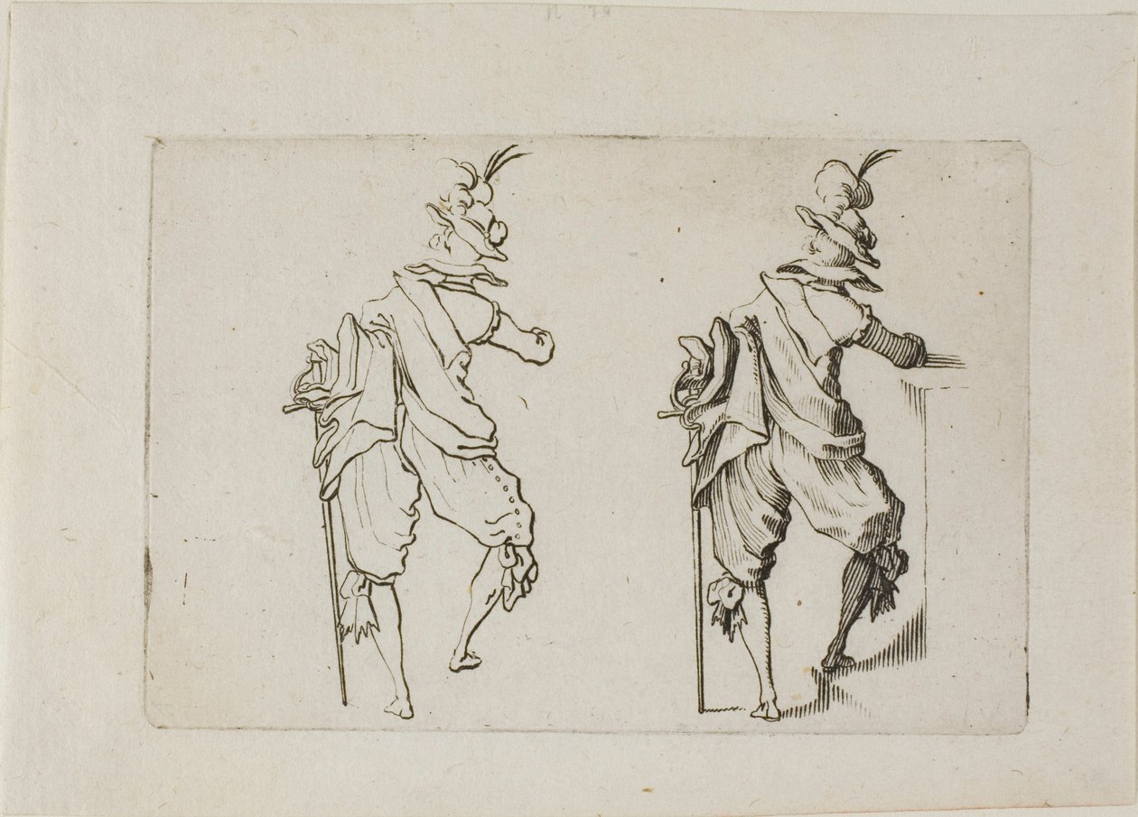 The Man Seen from the Back with a Large Sword, from The Caprices by Jacques Callot