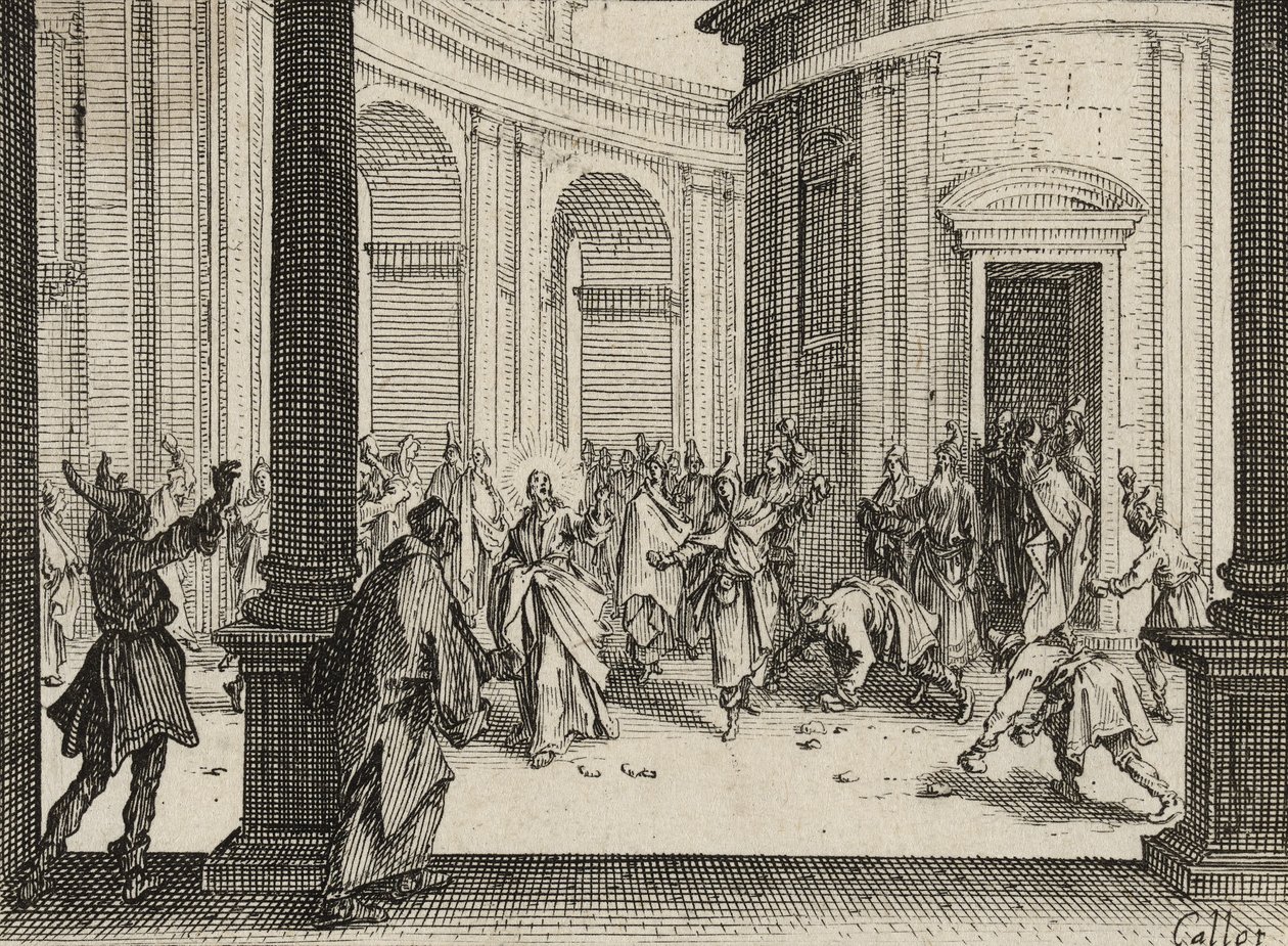 The Merchants Driven from the Temple, 1635 by Jacques Callot