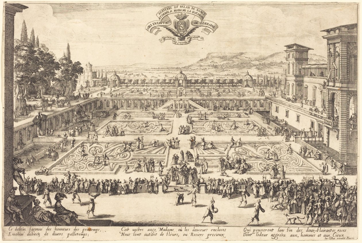 The Palace Gardens at Nancy by Jacques Callot
