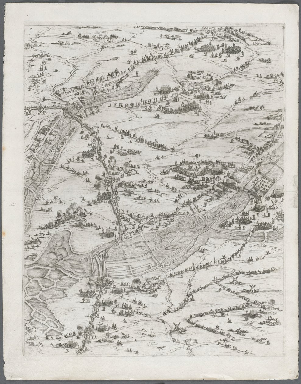 The Siege of La Rochelle: Plate 7 by Jacques Callot