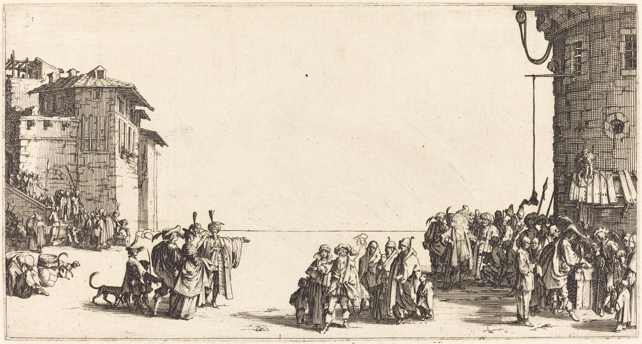 The Slave Market, 1620 by Jacques Callot