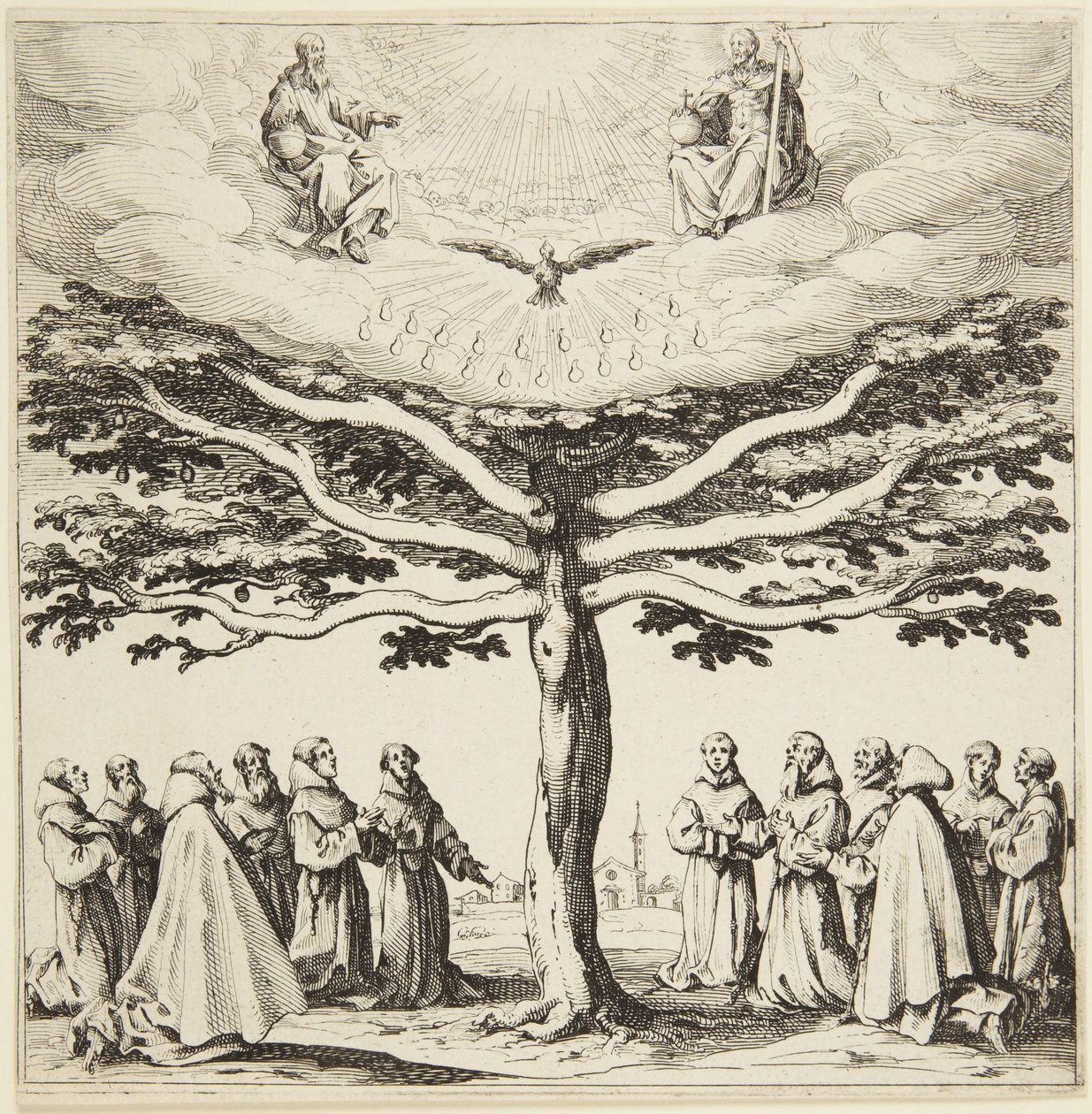 The Tree of St. Francis by Jacques Callot