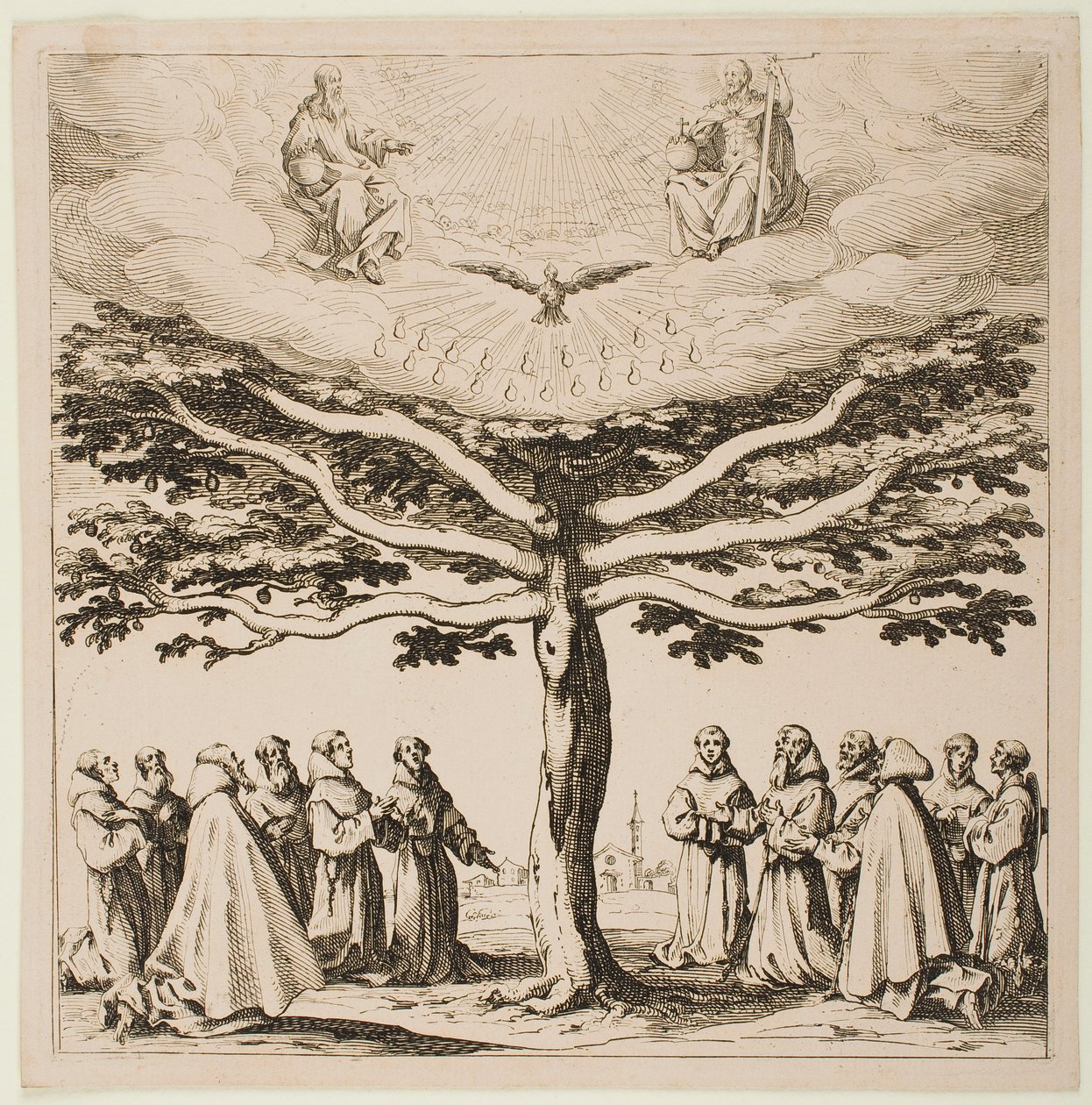 The Tree of St. Francis by Jacques Callot