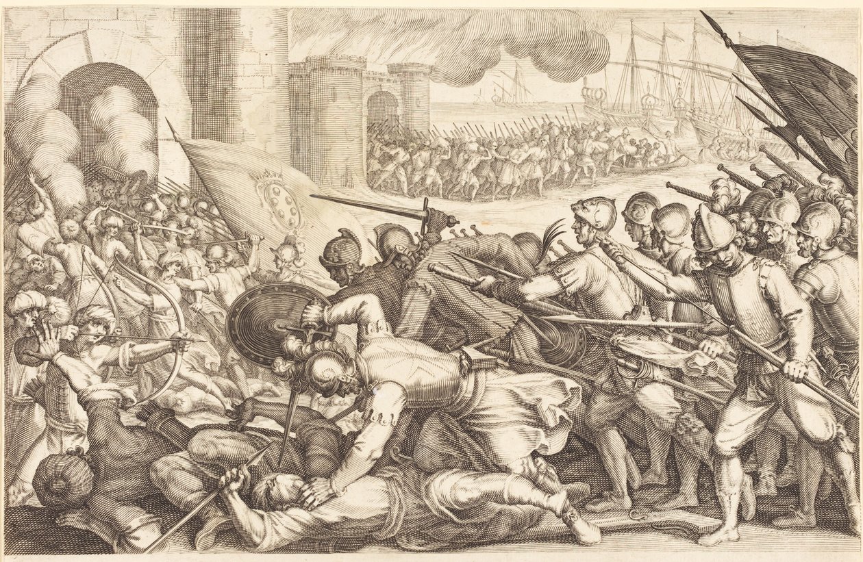 The Troops Forcing the Gate of a Town by Jacques Callot