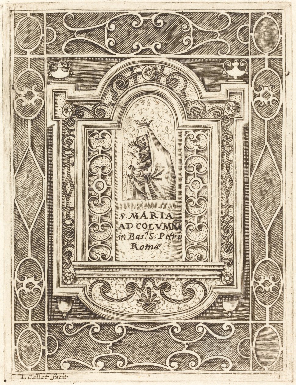 The Virgin at the Column (detail) by Jacques Callot