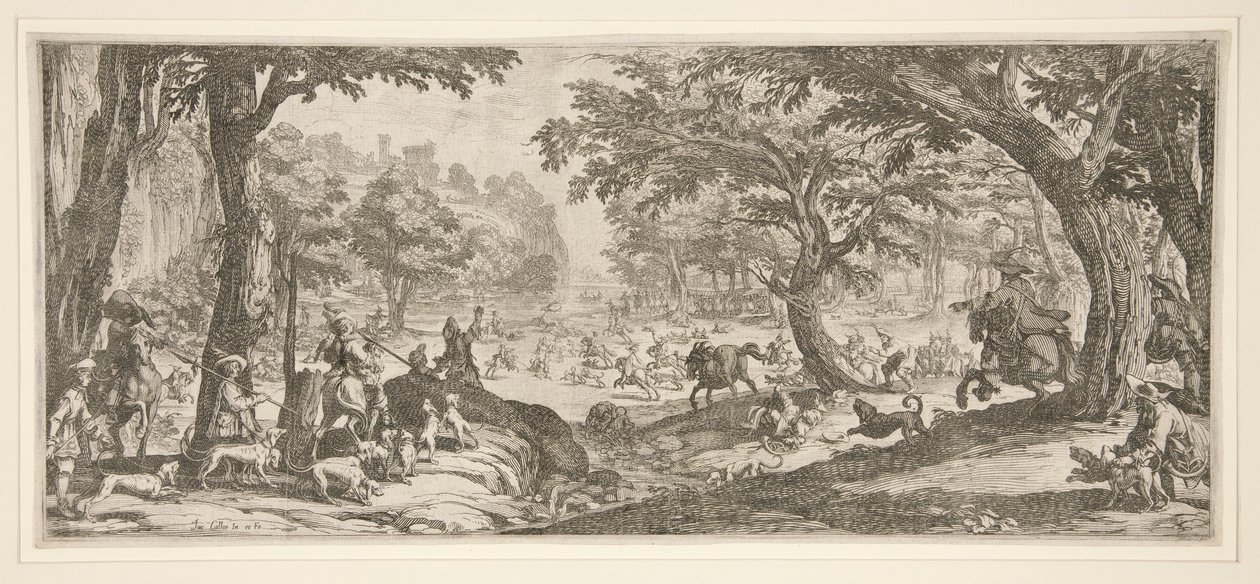 The Large Hunt by Jacques Callot: Premium art reproduction