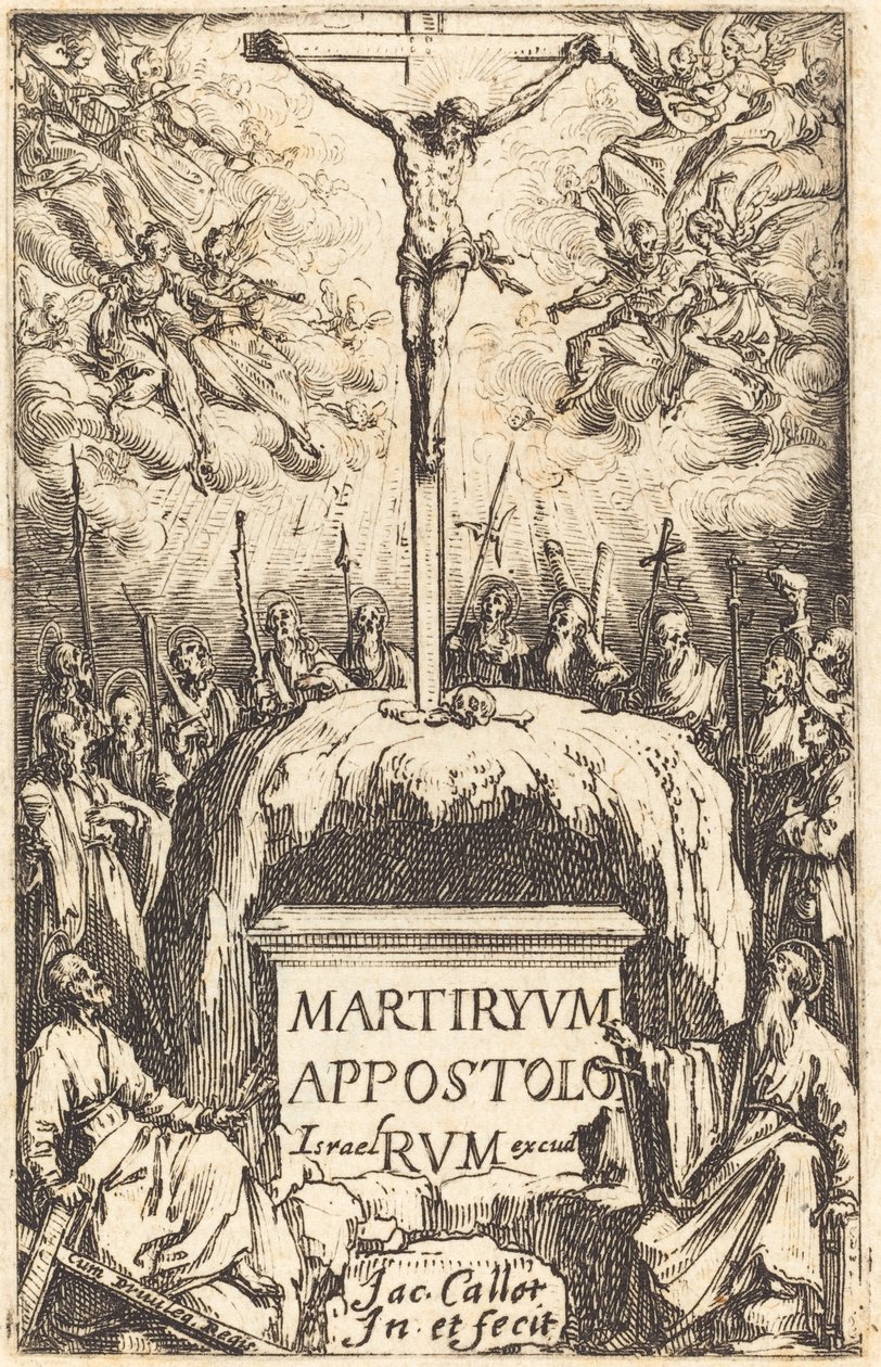 Title Page for "The Martyrdoms of the Apostles" by Jacques Callot