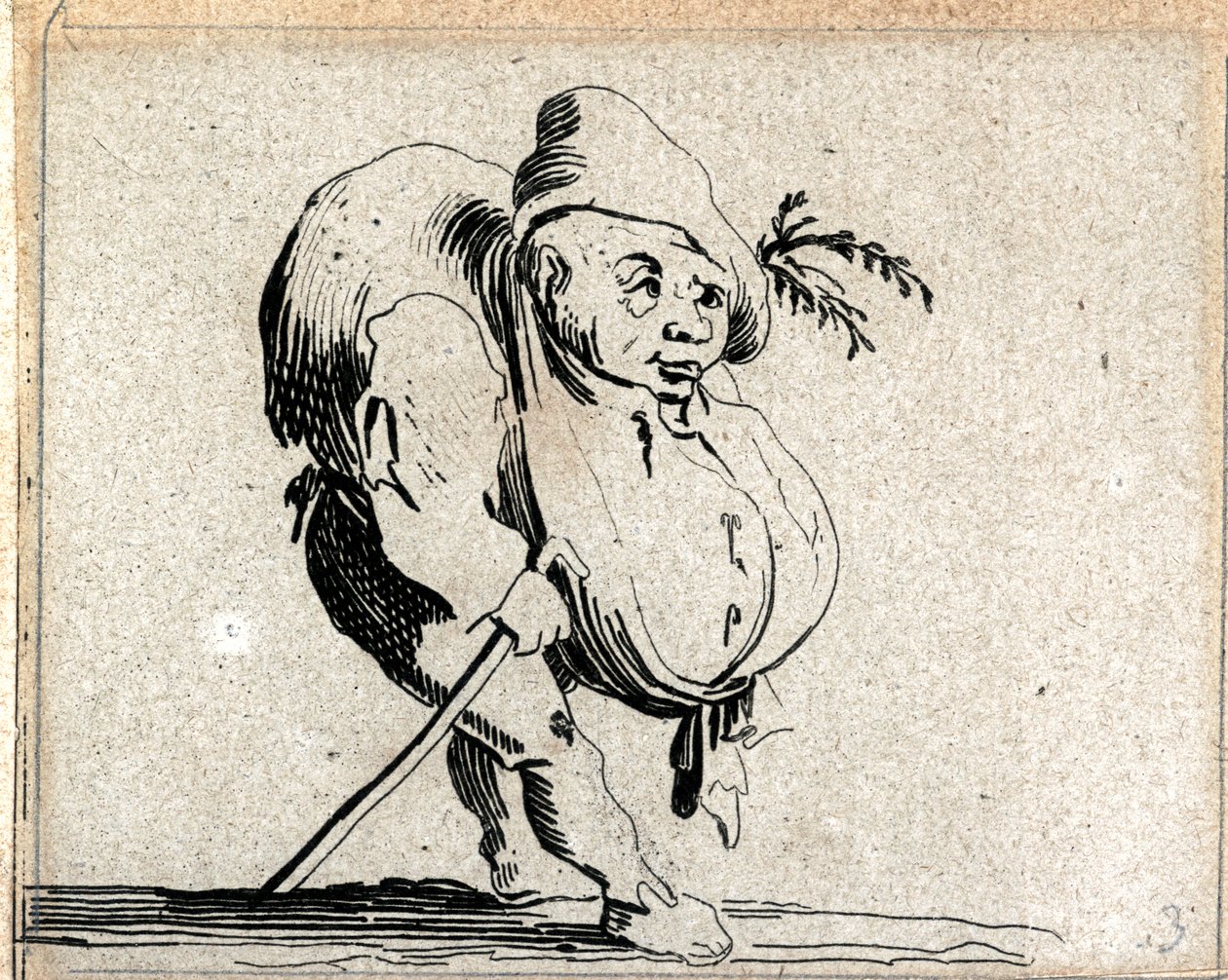 Various Hunchback Figures (engraving) by Jacques Callot