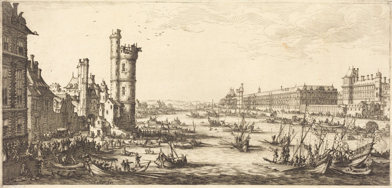 View of the Louvre by Jacques Callot
