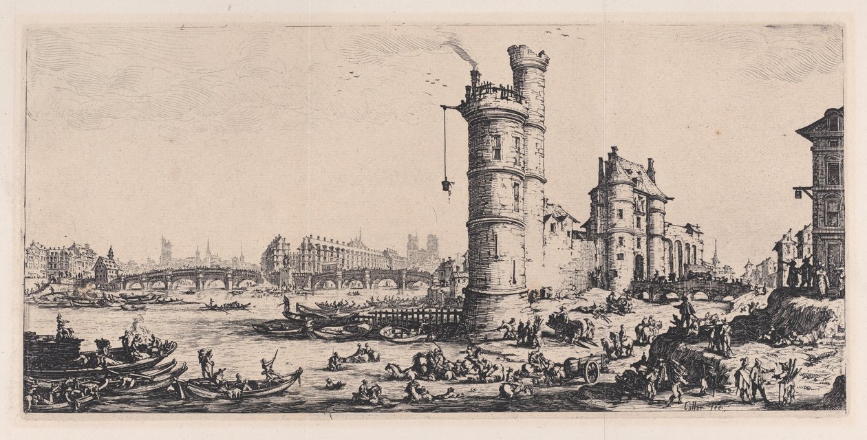 View of the Pont-Neuf, from "The Two Large Views of Paris" by Jacques Callot