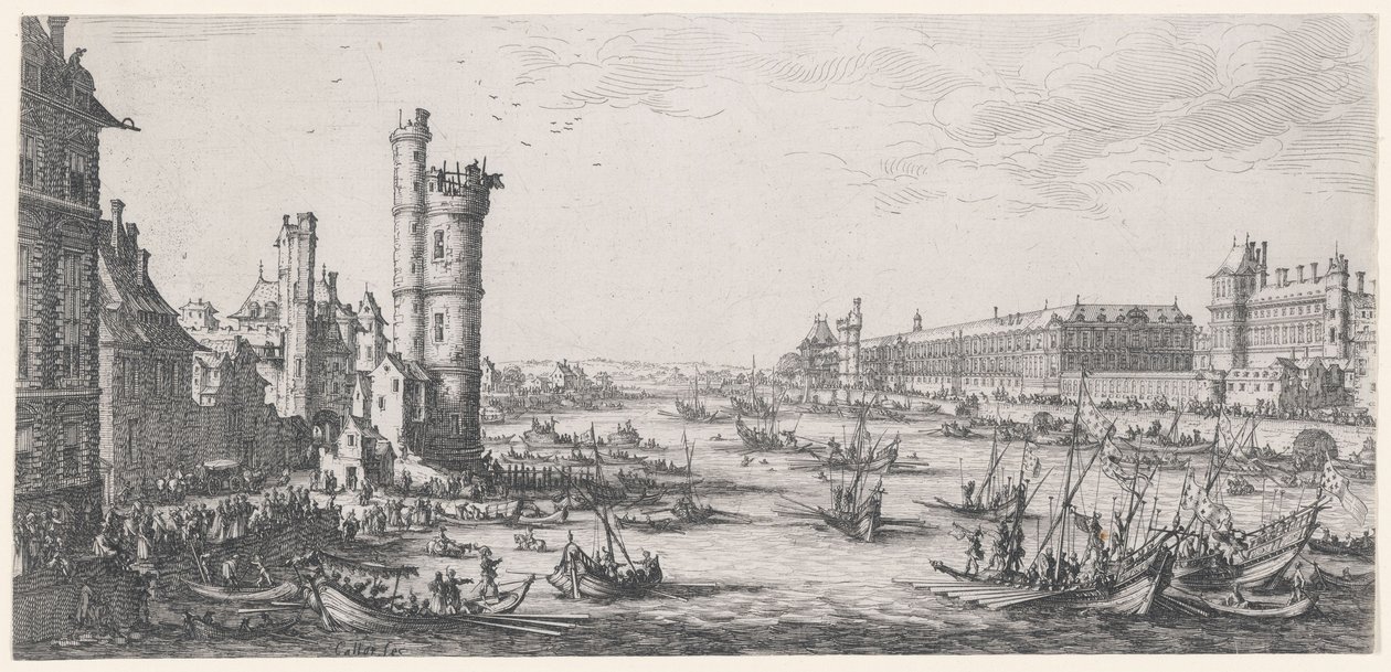 View of the Louvre by Jacques Callot
