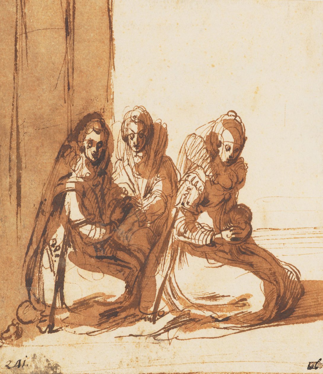 Seated Women by Jacques Callot