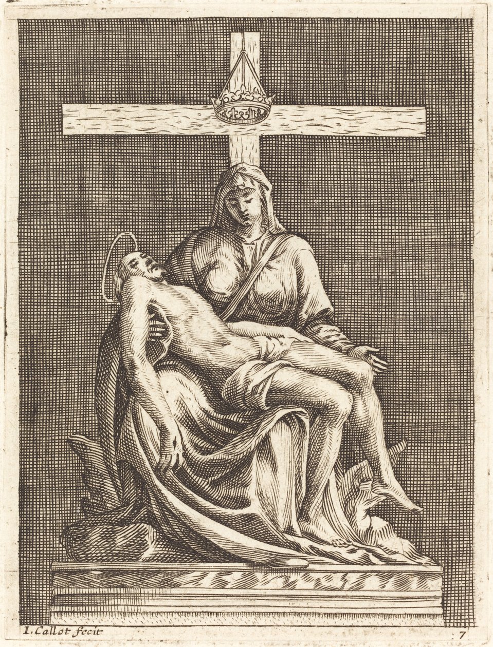 Pietà by Jacques Callot after Michelangelo
