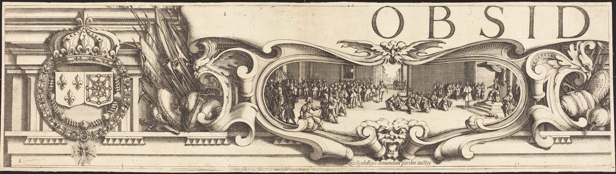 The Siege of La Rochelle [plate 1 of 16] by Jacques Callot and Abraham Bosse