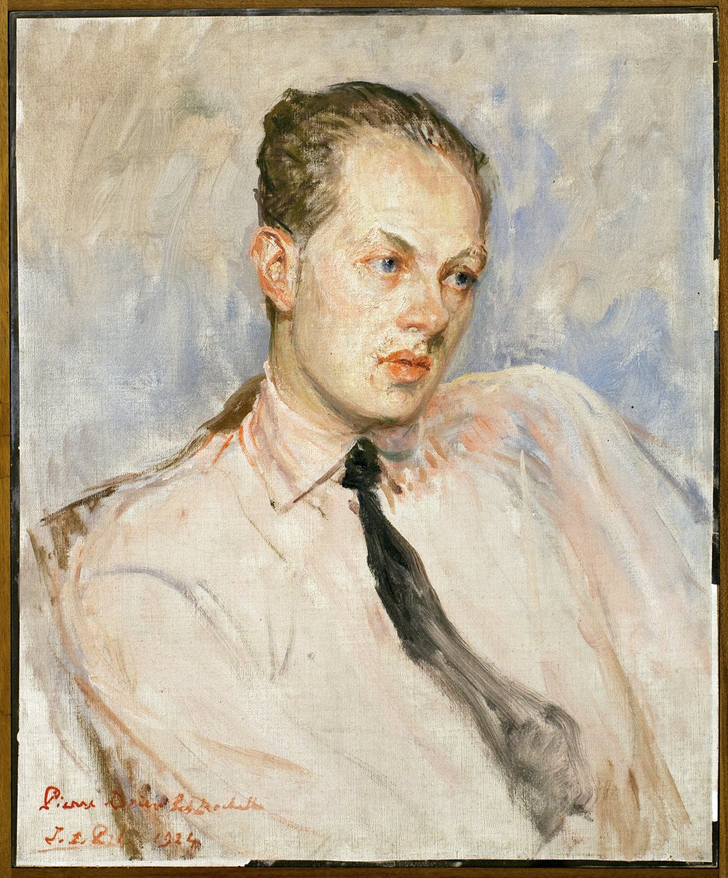 Study for the portrait of Pierre Drieu La Rochelle by Jacques Emile Blanche