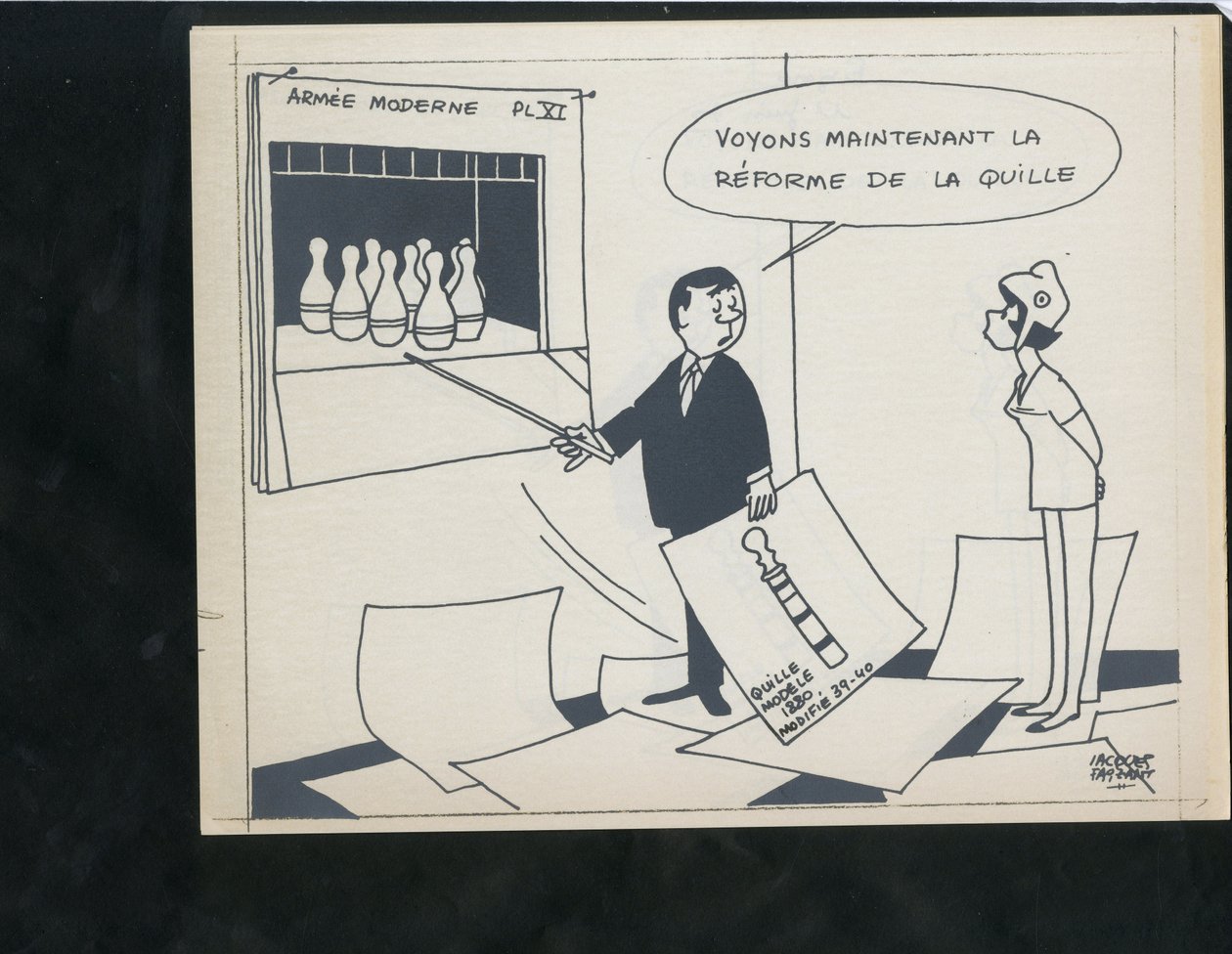 Le Figaro, Satirical in Black & White by Jacques Faizant