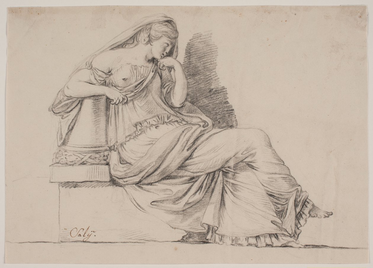 Allegory. Mourning Female Figure