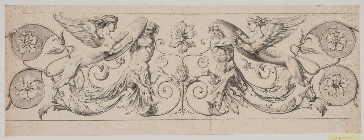 Decorative Frieze with Centaurs and Sphinxes by Jacques Francois Joseph Saly