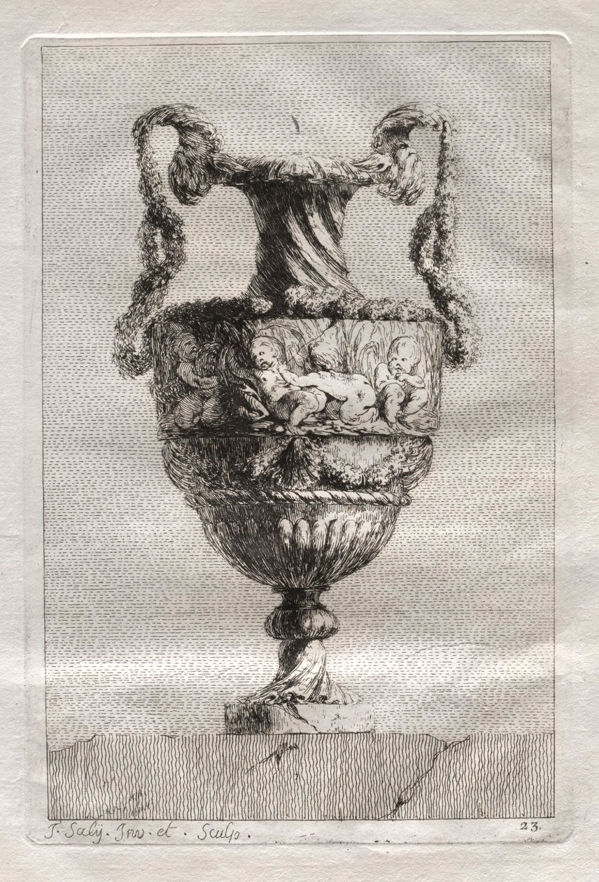 Suite of Vases: Plate 23 by Jacques Francois Joseph Saly