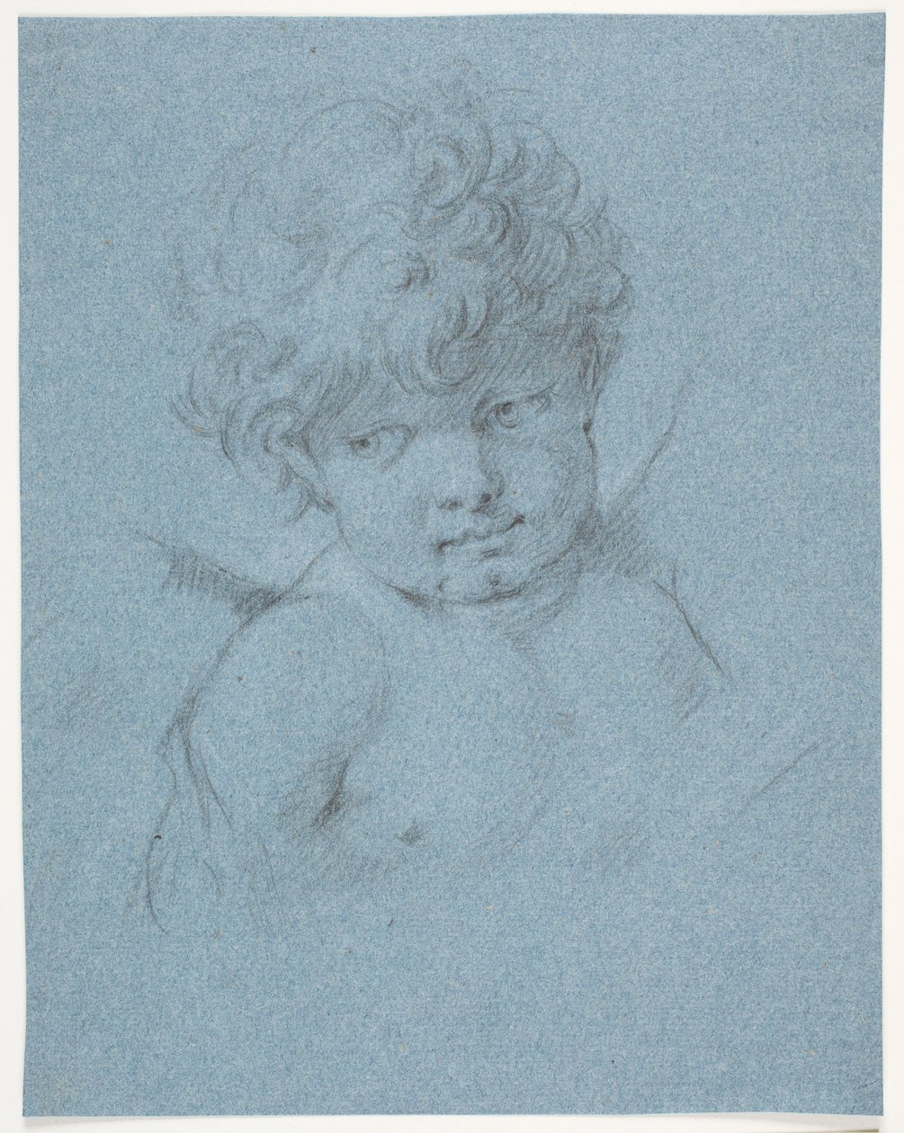 Winged Angel? Cupid? Bust by Jacques-Francois-Joseph Saly