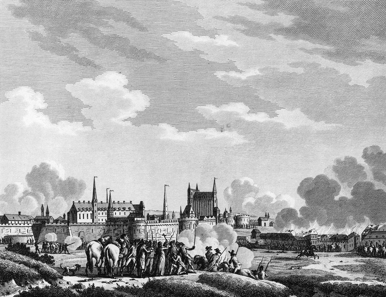 French Revolution: Attack of Nantes by the Vendeens on 29 June 1793 by Jacques Francois Joseph Swebach