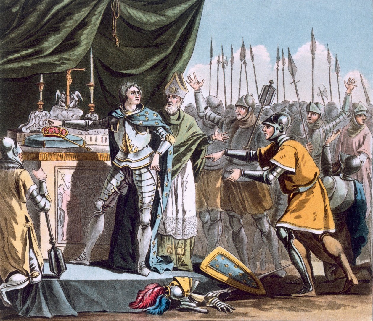 The Historic Day of Bouvines in 1214, engraved by Jean Baptiste Morret, 1790 by Jacques Francois Joseph Swebach