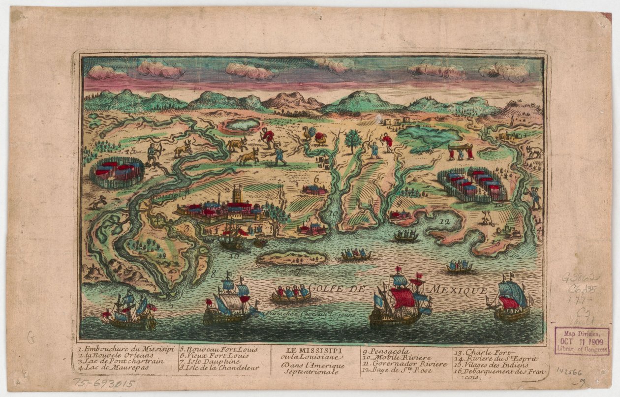 The Mississippi or Louisiana in North America by Jacques François Chéreau