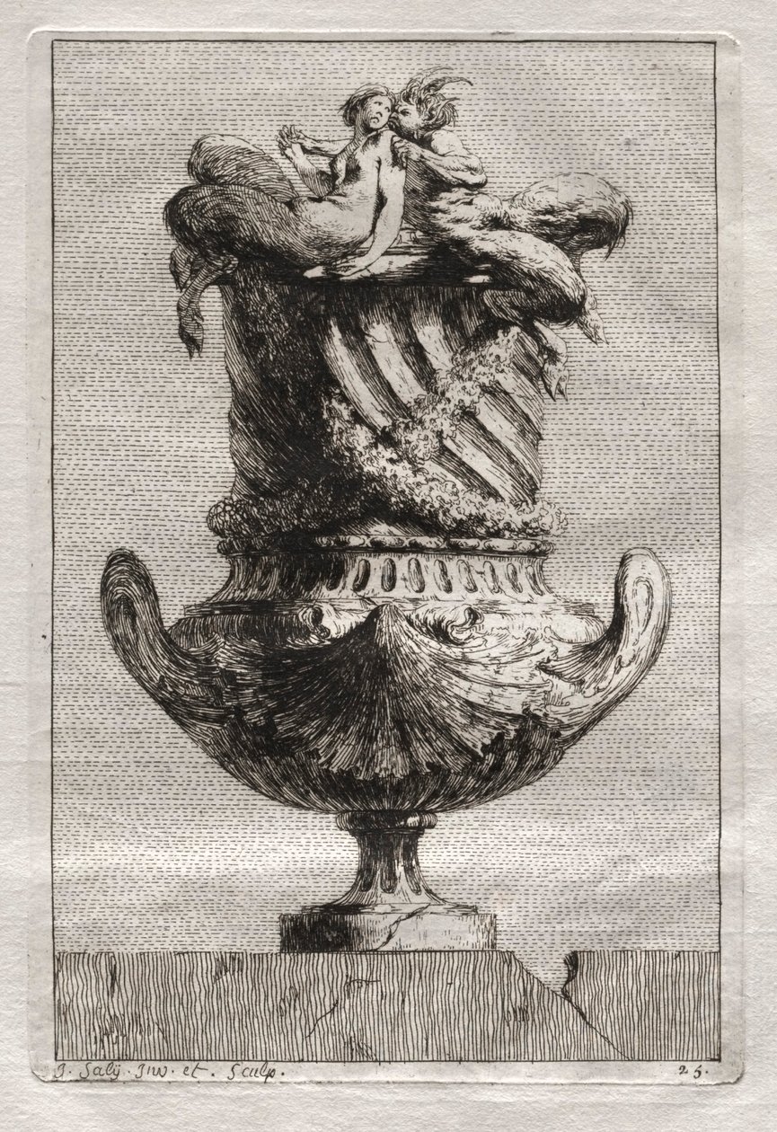 Suite of Vases: Plate 25 by Jacques François Saly